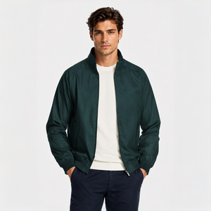 Blouson bomber pour homme, résistant à l'eau, coupe-<span class=keywords><strong>vent</strong></span>, fermeture éclair, bordure côtelée, plusieurs <span class=keywords><strong>couleurs</strong></span>, pour le printemps et l'automne - Product Image 3