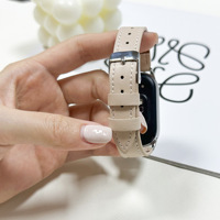 Gran oferta, pulsera de cuero delgada para Xiaomi, correa de reloj, correas de cuero, pulseras de cuero para mujer para Mi Band 9/8, cinturones de reloj inteligente