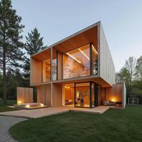 Maisons préfabriquées Easy Hoe à ossature acier, Villa de luxe moderne avec installation rapide, toit étanche, sol en marbre, durée de vie 50-70 ans