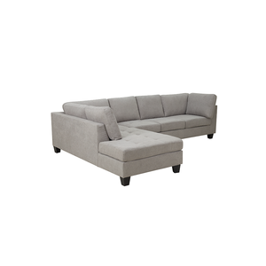 Ensemble de canapés de salon en tissu au design moderne, dossier réglable avec cadre pliable pour la maison ou l'hôtel dans le salon - Product Image 6