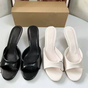 Nouvelles mules en cuir verni pour femmes - Sandales à talons hauts et à bout ouvert pour l'extérieur - Product Image 1