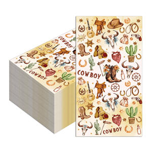 Huancai Western Cowboy invité serviettes jetable <span class=keywords><strong>papier</strong></span> dîner <span class=keywords><strong>serviette</strong></span> salle de bain essuie-mains pour <span class=keywords><strong>anniversaire</strong></span> Wild West fête fournitures - Product Image 2