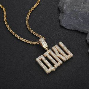 Block Alphabet Letter Hip Hop Pendant Custom Real Gold Plated Prong Setting 925 Silver Moissanite Bling <b>Iced</b> <b>Out</b> Fine Jewelry - Product Image 3