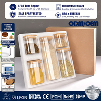 Ensemble de bocaux carrés en verre personnalisés avec couvercles, récipients hermétiques pour le stockage des aliments, du café, du sucre et des provisions