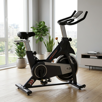 Vélo de spinning commercial robuste pour intérieur, volant d'inertie de 18 kg, siège et guidon réglables multi-positions, écran LCD, capacité de 120 kg