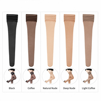 Bas en nylon gothiques sexy pour femmes, ultra respirants, soyeux et transparents, à haute élasticité, tricotés, hauteur genou, avec bout renforcé
