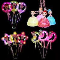 Varita Luminosa LED RGB de Moda, Juguete de Varita Mágica de Dibujos Animados para Niños, Material Plástico, Se Ilumina