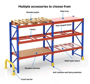 Hệ thống kệ pallet kho hàng đa tầng, chịu tải nặng, có thể điều chỉnh, tiện lợi, dùng cho nhà máy công nghiệp, xếp chồng được - Product Image 2