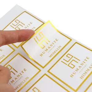 Custom Printing Vinyl Waterproof Adhesive Stickers Gold Foil Cartoon Kiss Cut Sticker Paper Sheet