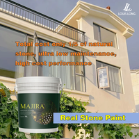 Revêtement liquide acrylique transparent imperméable anti-UV pour extérieur, peinture texturée plate pour murs, effet pierre véritable