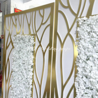 DKB mariage fournitures luxe scène dos tissu présentoir support or acrylique mariage arc toile de fond décorations ensemble