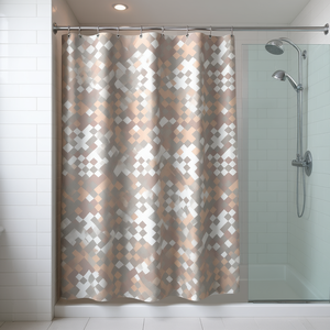 Cortina de ducha de tela de 2 caras 180 x 200 cm modelo Beige Fragment - Product Image 3