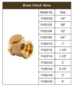 Clapet anti-retour horizontal en laiton avec filetage femelle BSP pour système de conduite d'eau de yacht marin - Product Image 3