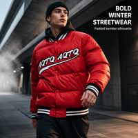 AQTQ-Blouson Baseball Ultimate multicolore noir imprimé de logo personnalisé brodé brillant, blouson bombardier d'hiver pour hommes