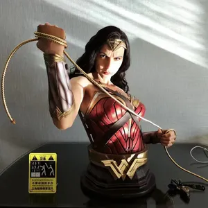 Resina in fibra di vetro sexy girl statue collecties Comics Cover Girls Wonder Woman Statue busto scultura 73cm di altezza