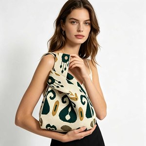 Borsa Tote Lavorata a Maglia con Motivo Adras, Nuova Moda, Resistente, Leggera, Grande Capacità, Versatile per Donne, Spiaggia, Viaggi Estivi - Product Image 1