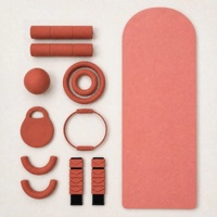 Kit d'accessoires de Pilates unisexe de haute qualité avec tapis de yoga en caoutchouc naturel épais, tapis d'exercice en gros pour femmes