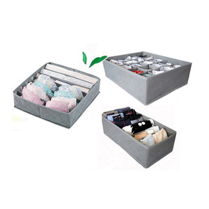 Multi-compartment underwear <b>storage</b> <b>box</b>, <b>drawer</b>-style foldable fabric organizer, household compartment sock organizer. - Product Image 1