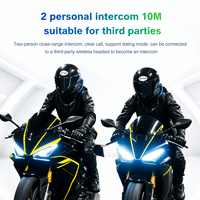 Casque de moto 6.0 avec interphone 1 à 1, écran numérique LED, IP56, conception détachable, réponse vocale IA, 1000 mAh