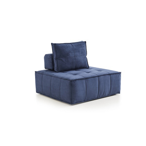 Sofá Seccional Moderno de <span class=keywords><strong>Una</strong></span> <span class=keywords><strong>Plaza</strong></span> con Acabado en Cuero, Forma Rectangular, Madera para Sala de Estar, Hoteles, Villas - Product Image 3