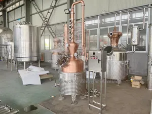 ZJ 150L Alcohol Distiller Machine Copper Reflux Column Still Brandy Whiksy Vodka Distillery For Moonshine