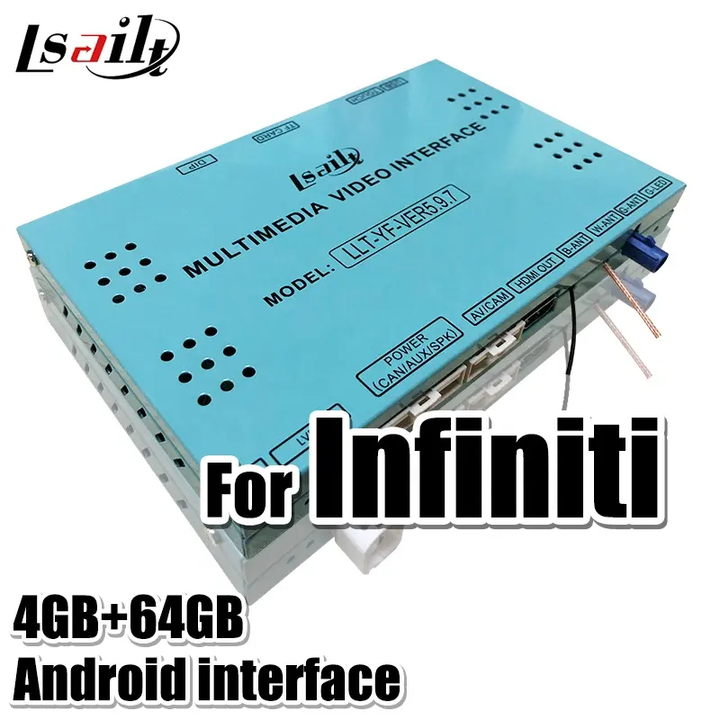 Lsailt-Interfaz de vídeo Multimedia para Infiniti QX FX EX, dispositivo inalámbrico CP de 4GB con navegación GPS, Año 2014 a 2018