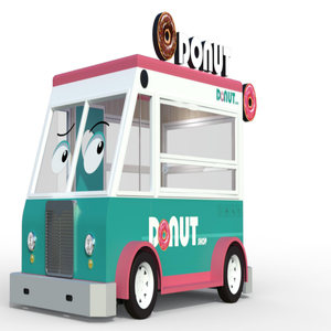 Carrito de Comida Móvil Eléctrico con Temática Pirata del Océano, para Venta de Mariscos y Bocadillos de Calamar en la Calle, con Ventana de Servicio Individual - Product Image 4