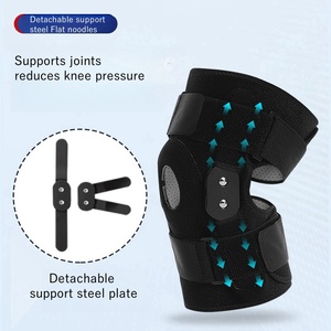 Genouillère <span class=keywords><strong>de</strong></span> <span class=keywords><strong>compression</strong></span> directe usine, sans glissement, pour squat, course, saut, assise, avec support en acier pour le genou - Product Image 5