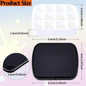 Boîte de 12/24/36 Godets Vides pour Palette de Peinture à l'Aquarelle, Coffret Portable pour Couleurs Solides dans un Boîtier en Fer - Product Image 2