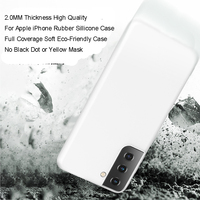 Coque de téléphone vierge en silicone blanc de 2 mm, antichoc, de haute qualité, souple, pour vente en gros