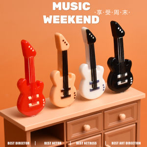 Mini Guitarra Eléctrica de Resina, Cabujón Plano para Manualidades, Accesorios Hechos a Mano, Dijes de Resina para Joyería - Product Image 1