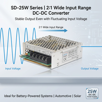 Alimentation DC-DC isolée SD-25C 25W 12V Entrée 36-72VDC Efficacité 81% Sortie unique pour télécommunications et réseaux de capteurs