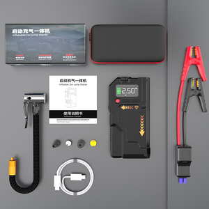 เครื่องช่วยสตาร์ทรถยนต์ 12V พร้อมปั๊มลมในตัว ความจุ 10000mAh กระแสสูงสุด 1000A แรงดันสูงสุด 150PSI พร้อมหัวหนีบอัจฉริยะ สำหรับรถยนต์ 12V - Product Image 2