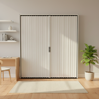 Système de porte coulissante et pliante manuelle en alliage d'aluminium au design minimaliste pour cuisine, salle de bain et toilettes, fini