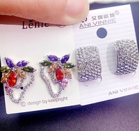 Offre Spéciale lot mixte Zircon plaqué or boucles d'oreilles bonbons coréens bonne déclaration boucles d'oreilles mode Bling boucles d'oreilles