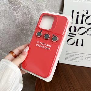 เคสโทรศัพท์ซิลิโคนพร้อมฟิล์มกันรอยเลนส์กล้องแบบถอดได้ TPU รุ่นใหม่ปี 2023 สำหรับ <span class=keywords><strong>iPhone</strong></span> 15 <span class=keywords><strong>Pro</strong></span> <span class=keywords><strong>Max</strong></span> 14 <span class=keywords><strong>Pro</strong></span> 13 12 <span class=keywords><strong>11</strong></span> ฝาหลัง - Product Image 4