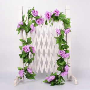 Guirlande de fleurs artificielles en soie, types variés, roses décoratives, pour arche de mariage, fête, mur, décoration de jardin - Product Image 3