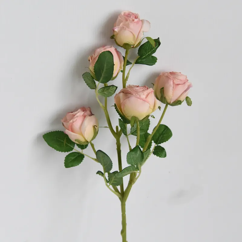Alta qualità a basso prezzo singolo rosa marrone fiore artificiale stelo rosa aspetto delicato rose decor wedding