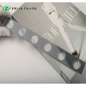 Verre trempé rectangulaire personnalisé par le fabricant avec impression sérigraphique pour éclairage LED linéaire mural - Product Image 2