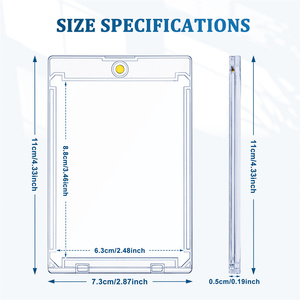 22 Pack Premium SKYJOY Ultra Thin 35PT One Touch Trading <b>Card</b> Holders Hard Clear Plastic <b>Protectors</b> Baseball Collectible - Product Image 2