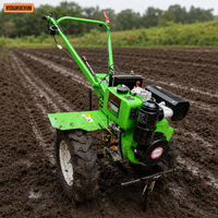 Motoculteur diesel YKX de 1350 mm de largeur à entraînement direct, haute puissance, démarrage électrique, équipement et kit d'outils agricoles
