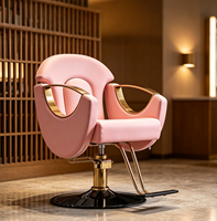 Chaise de barbier élégante à dossier creux, best-seller, pour salon de coiffure