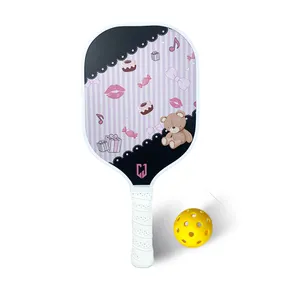 Customized JUCIAO 16mm PP Honeycomb Short Handle Graphite Pickleball Paddle For Women