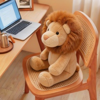 Peluche lion assis mignon, crinière douce et moelleuse, rembourrage en coton PP, pattes lestées, cadeau adorable pour enfants et décoration intérieure