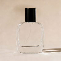 Flacons de parfum vides en verre transparent avec vaporisateur à brume fine, rechargeables, avec bouchon rotatif, 30/50/100 ml