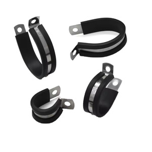 Có thể điều chỉnh chia ống kẹp với cao su Hose Clips cao su nhiên liệu dòng mùa xuân kẹp cáp kẹp với đệm cao su - Product Image 1