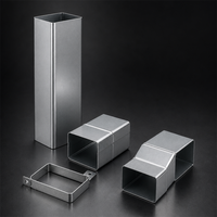 Composants de gouttière rectangulaire en métal, coudes et raccords en tôle, supports muraux, drainage de bâtiment OEM personnalisé