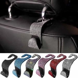 Crochet de voiture, crochet d'appui-tête de siège Auto, support de rangement universel en strass, accessoires de décoration intérieure de voiture - Product Image 2