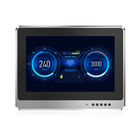 Écrans tactiles capacitifs de 10,1 pouces lisible en plein soleil, moniteurs industriels d'extérieur étanches IP65, PC embarqué LCD tactile