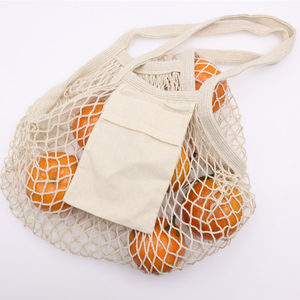 Diseño gratuito personalizado portátil colorido Cadena de red reutilizable compras comestibles bolsa de mano barata bolsa de malla de algodón para frutas y verduras - Product Image 3